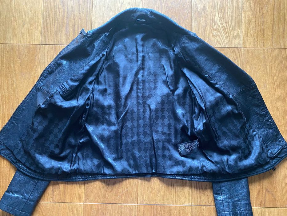 Kurtka skórzana Karl Lagerfeld czarna XL damska