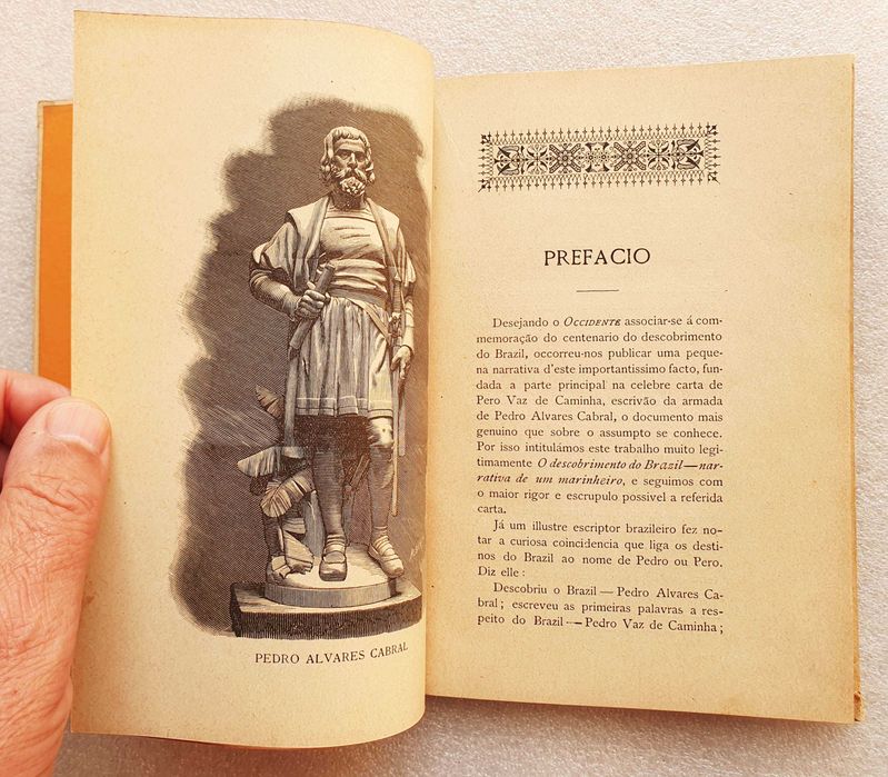 Antigo Livro "O Descobrimento do Brazil" ~ Ano 1900 ~ Ilustrado ~ RARO