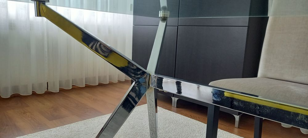 Mesa vidro sala 180 cm x 90 cm Area