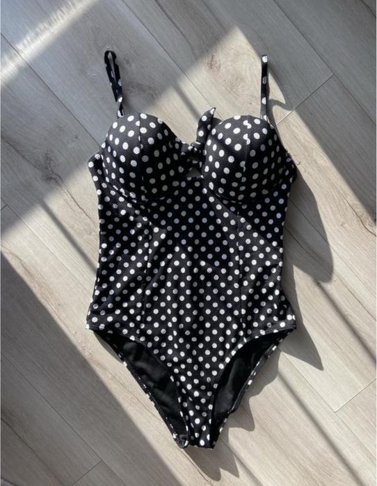 Купальник суцільний в горошок