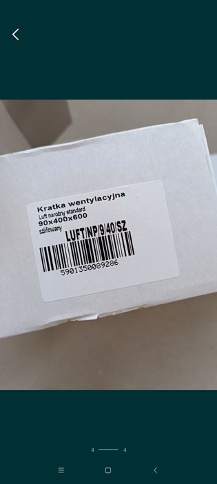 Kratka wentylacyjna LUFT/NP/9/40/SZ
