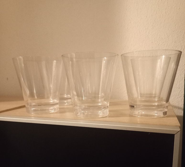 16 Copos Caipirinha em Policarbonato Transparente