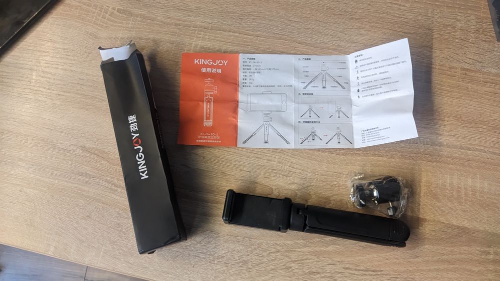 Штатив з кріпленням на телефон + насадка  для зміни кута