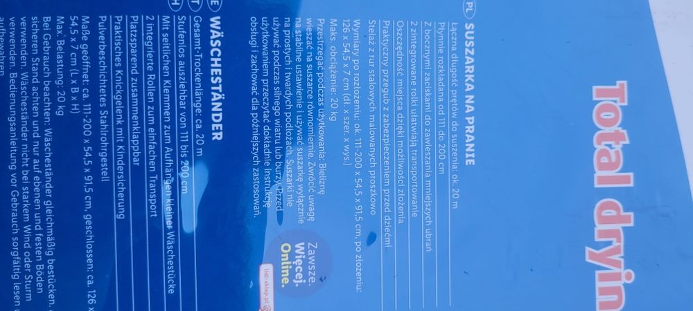 Suszarka na pranie rozsuwana