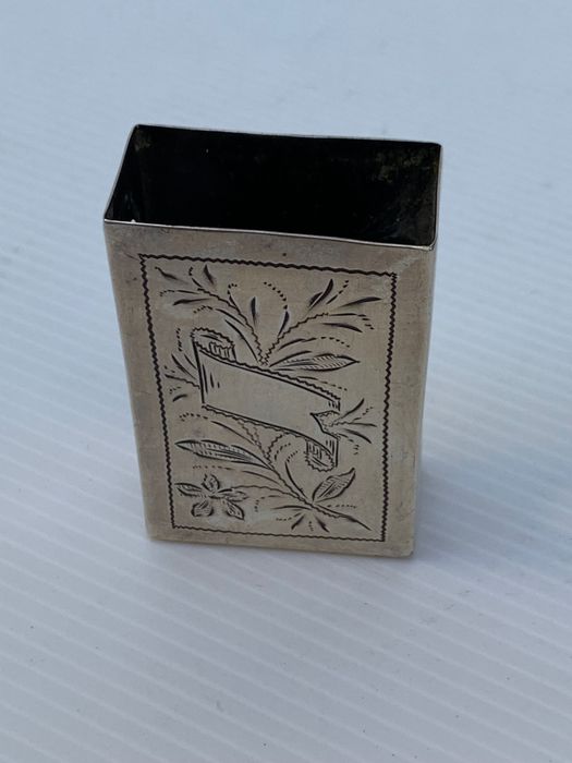 Capa em prata Javali para caixa de fósforos