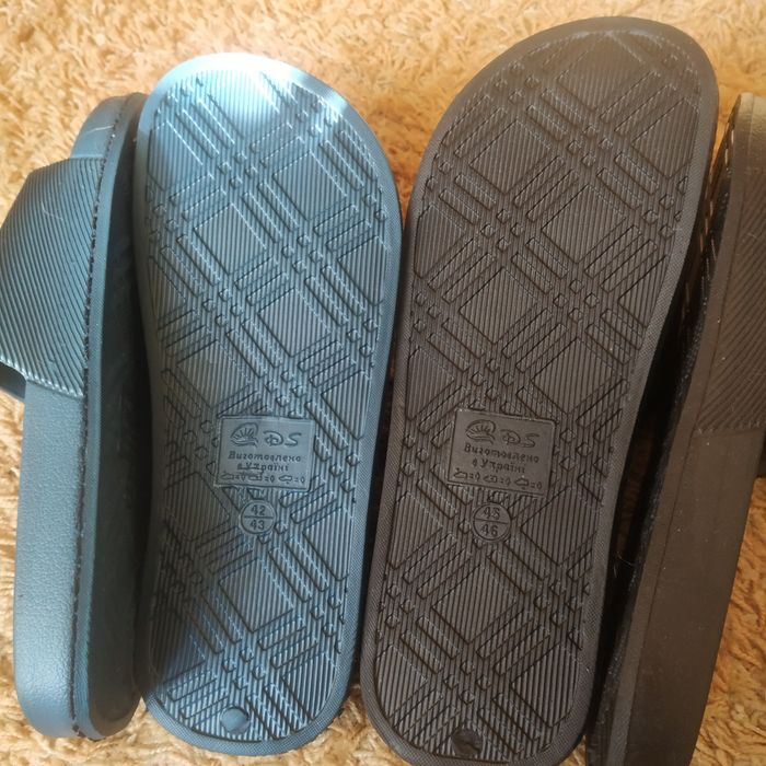 Тапочки шльопанці Україна чоловічі, ЗСУ, Карта України / Сланці тапки
