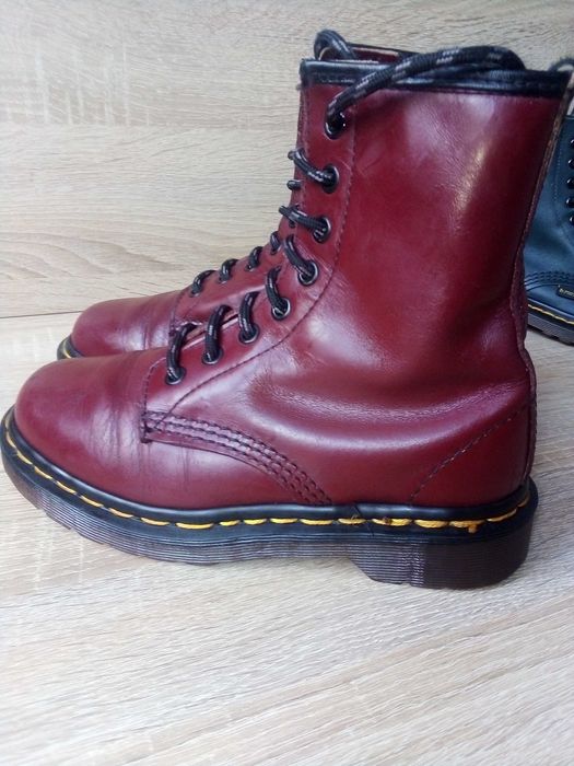 Martens 1460, made in england, cherry red
