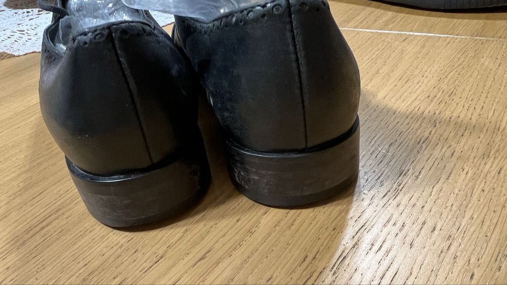 Półbuty damskie skóra naturalna czarne Ryłko 36
