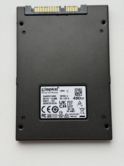 SSD диск на 480GB Kingston SSDNow A400 2.5» SATAIII 3 (SA400S37/480G)