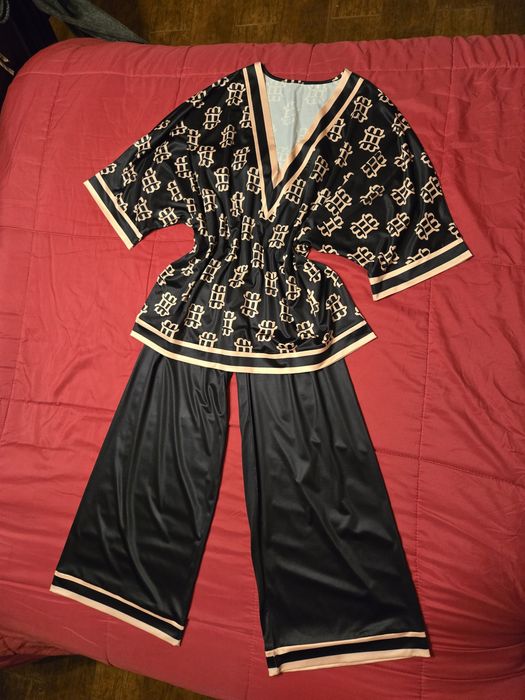 Conjunto kimono e calças