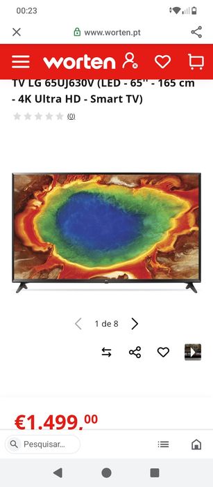 TV LG 65 ultra HD 4K em muito bom estado
