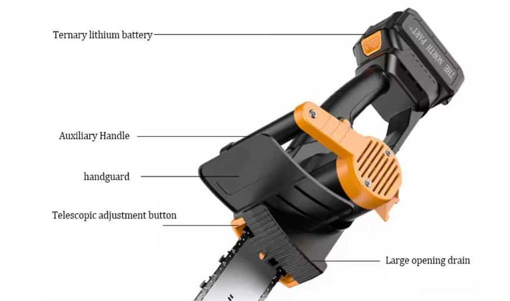 аккумуляторная цепная электропила (как бензопила) 12 дюймов