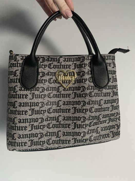 Juicy Couture torebka do ręki skórzana z sercem vintage