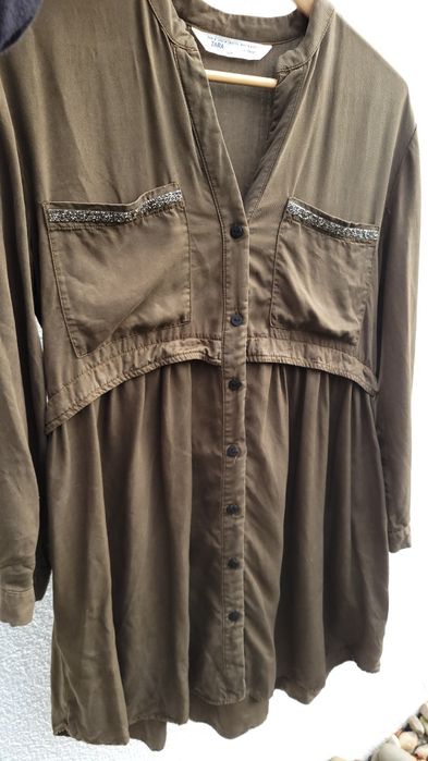 Плаття-сорочка плаття-рубашка туніка хакі Zara M