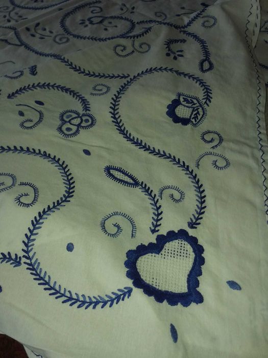 Toalha mesa bordada 3,50x1,70