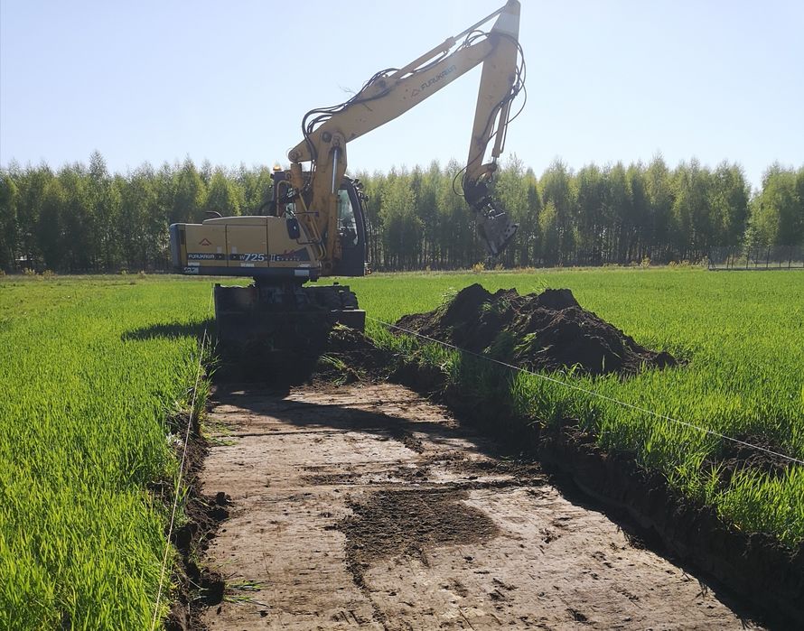 Usługi koparką, minikoparką, ładowarka, prace ziemne, ogrodzenia