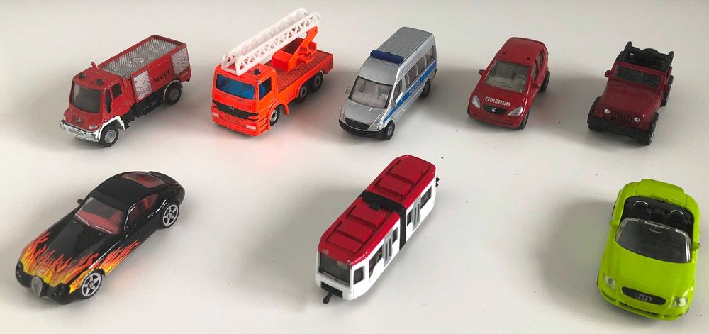 Samochodziki resoraki SIKU używane 8 sztuk