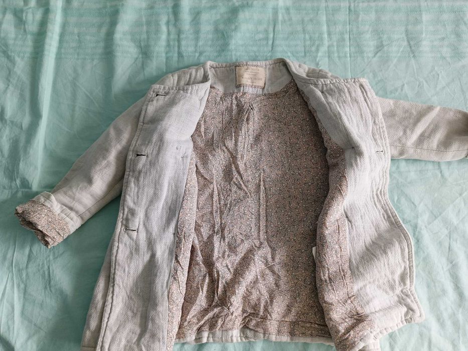 Zara 122 cm elegancka, stylowa kurteczka, miękki materiał, dość ciepła