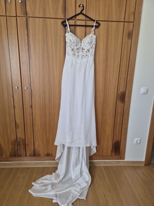 Vestido noiva sereia cheio de boas energias