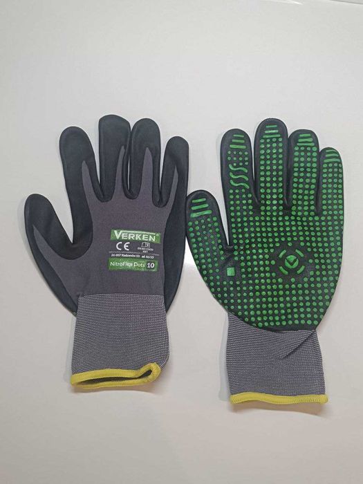 NitroFlex r.8, 9, 10 rękawice nitrylowe elastyczne precyzyjne montersk