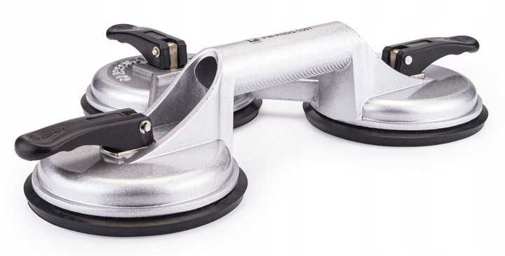 Przyssawka do szyb 3x uchwyt do 150kg szkła glazury płytek potrójna