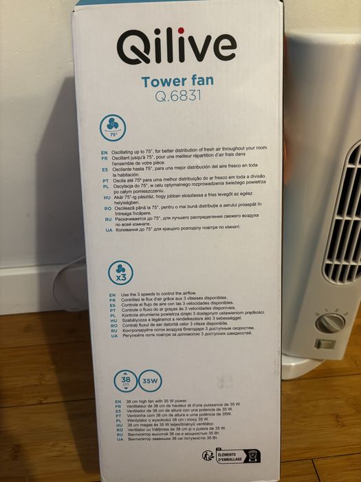 Wentylator kolumnowy 38 cm Q.6831 Qilive