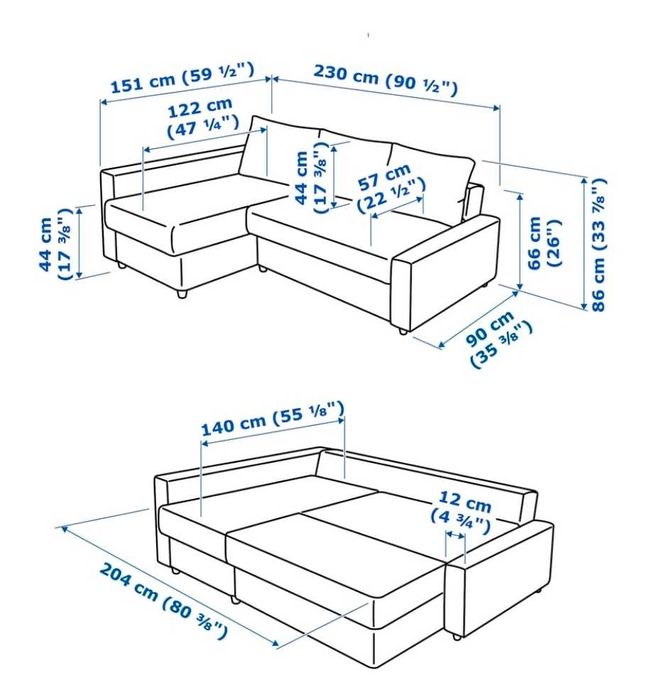 Sofá-cama com arrumação