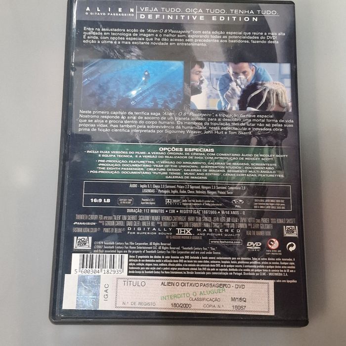 DVD Alien o Oitavo Passageiro 2 discos