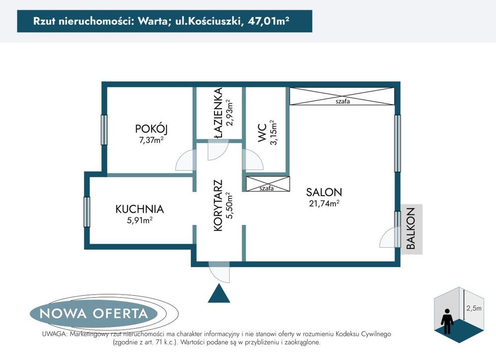 Parter z balkonem |m3 | Ogródek