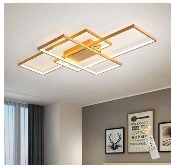 Nowoczesna lampa sufitowa ściemniana 50W kolor brązowy