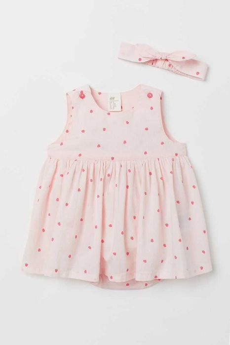 Sukienka z body i opaska H&M rozmiar 98