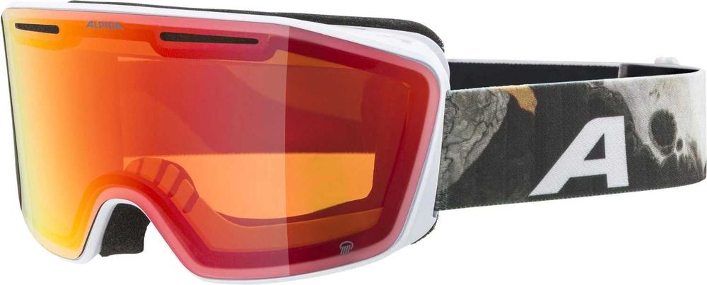 Gogle, okulary narciarskie ALPINA  Nendaz Q Michael Cina white mat