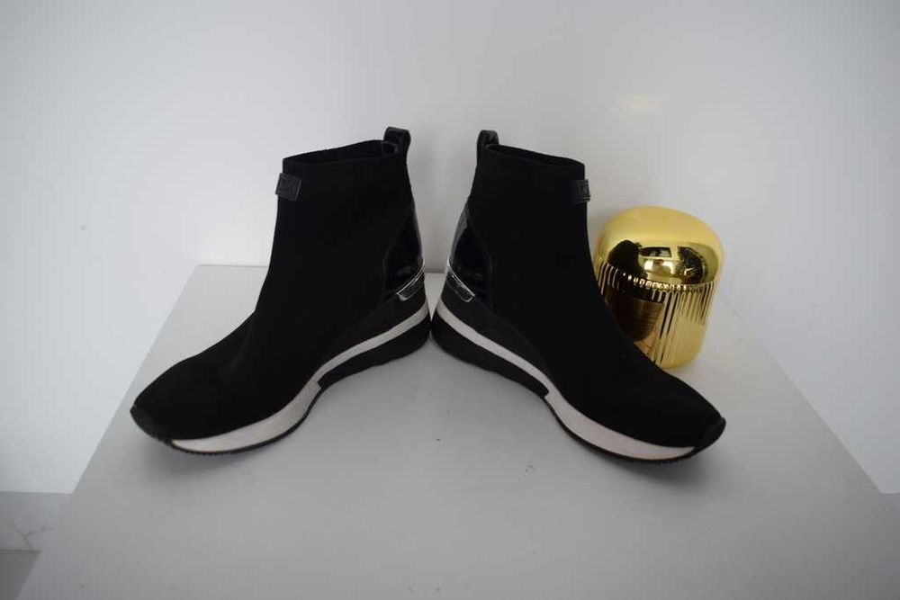 Michael Kors sneakersy buty czarne 36 na platformie koturny
