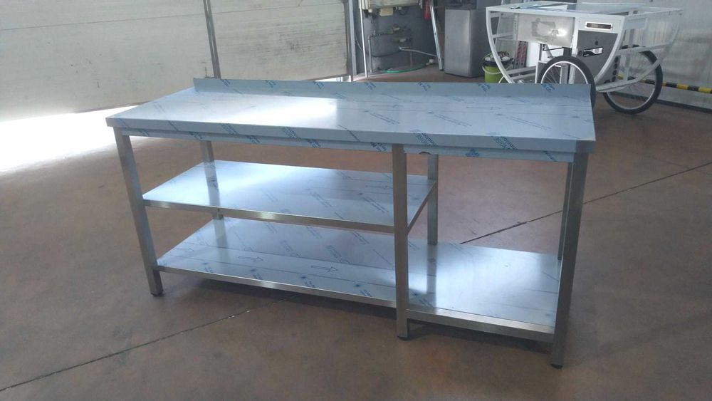 Escaparate/Mesa aço inox T1 - 1000x600x850mm - NOVO