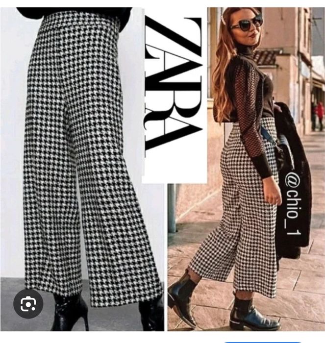 Костюм твідовий Zara XS в гусячу лапку