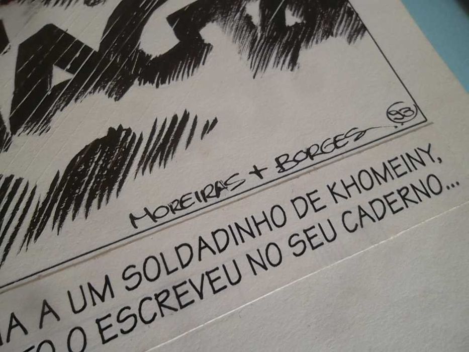 2 Pranchas Originais de BD (completa). Paulo Moreiras & Victor Borges.