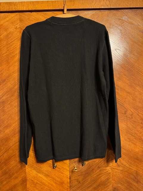 Sweter męski L Carry z bawełny nowy z metką czarny klasyczny model