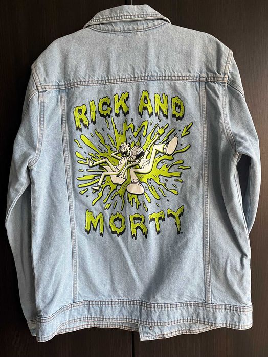 Kurtka jeansowa katana Rick&Morty Cropp L