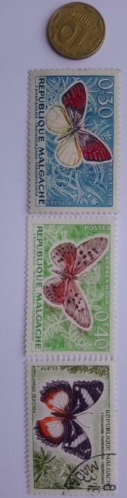 Почтовые марки поштучно и коллекцией. Бабочки #butterfly