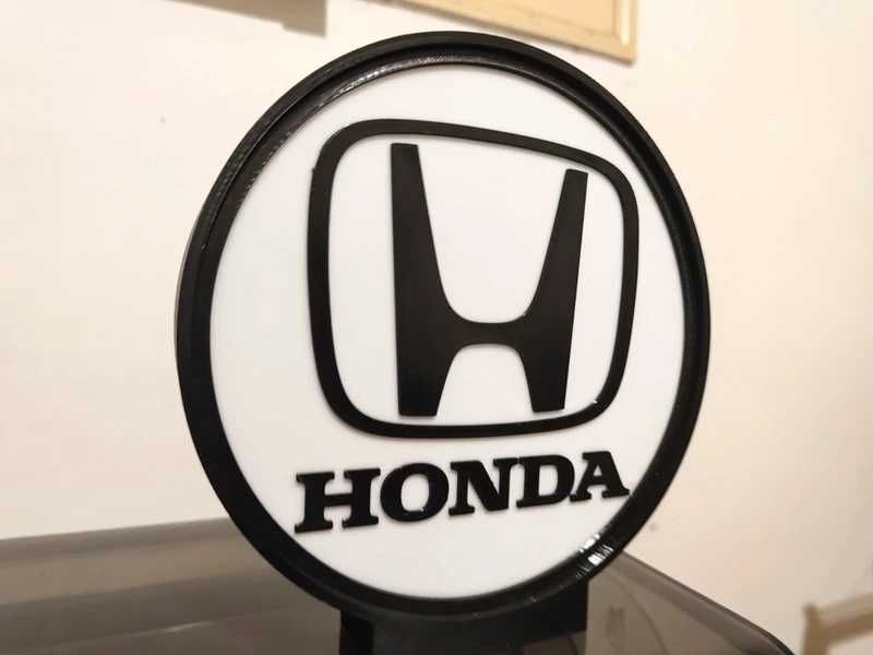 Lightbox luminaria decorativa Honda com caixa preta
