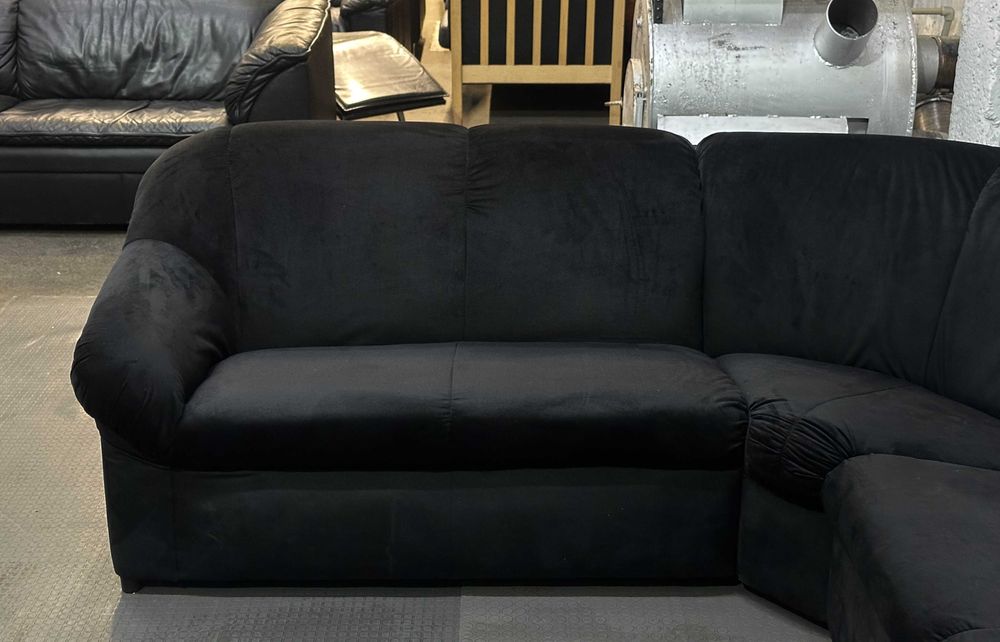 Чорний кутовий велюровий м'який диван/кутові дивани/меблі з Європи