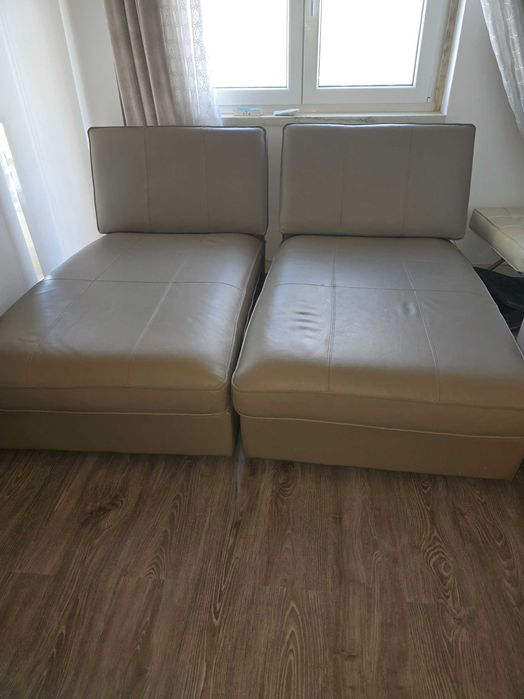 2 Chaise longue em pele IKEA Kivik