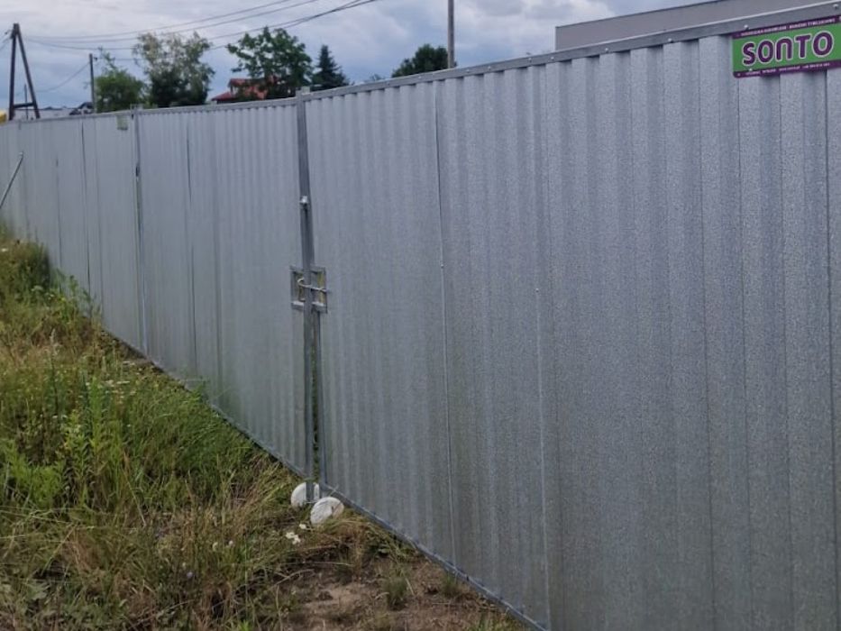 Ogrodzenie budowlane  pełne- ocynk - Poznań i okolica