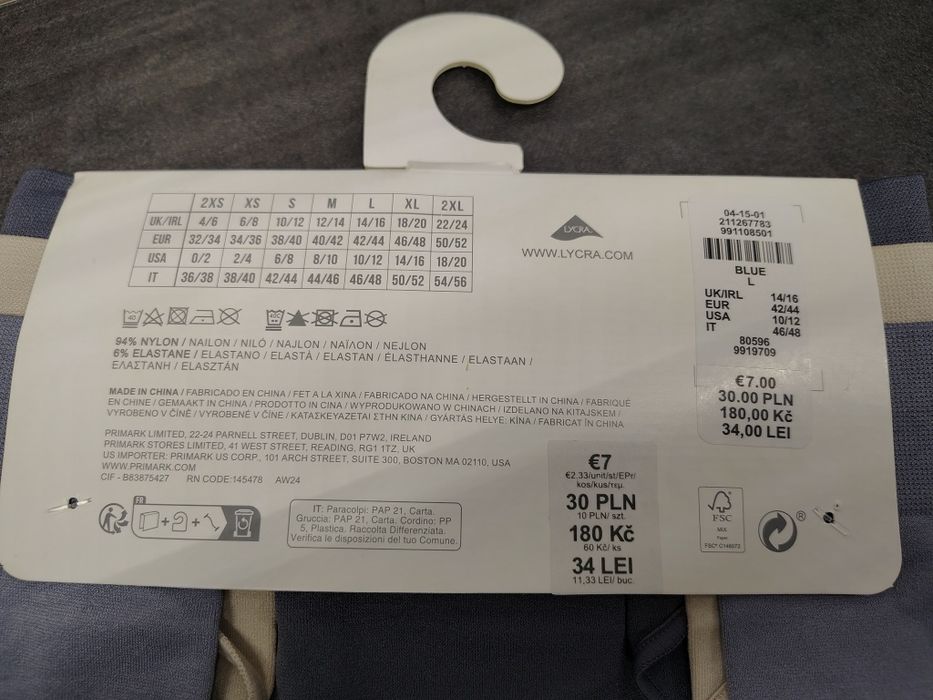 Primark Majtki figi damskie 3 pack L