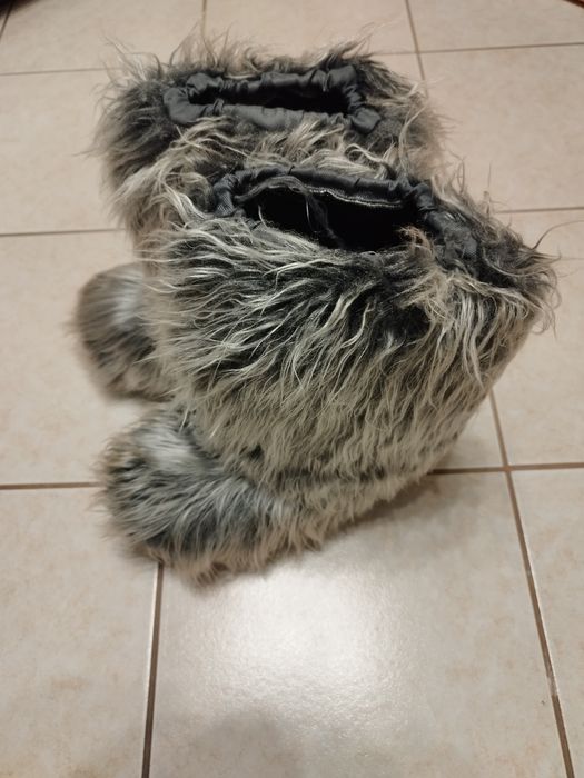 Buty futrzane puszyste