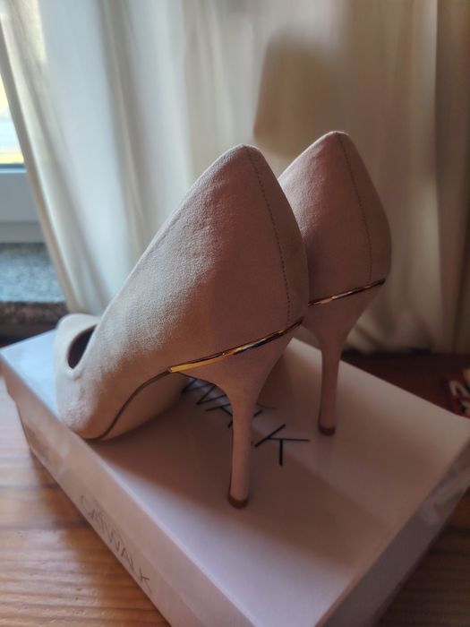 Nowe szpilki pudrowy róż r. 41