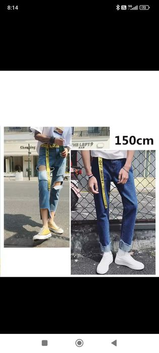 Pasek czarny OFF white unisex +/- 125cm