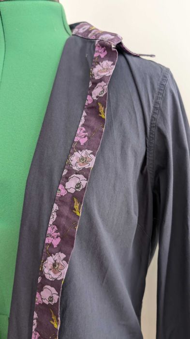 Koszula damska Barbour 40 (L) Overton – granatowa, kwiaty