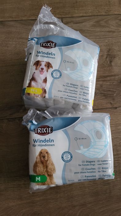 Pieluchy dla psa  pampersy suczka M