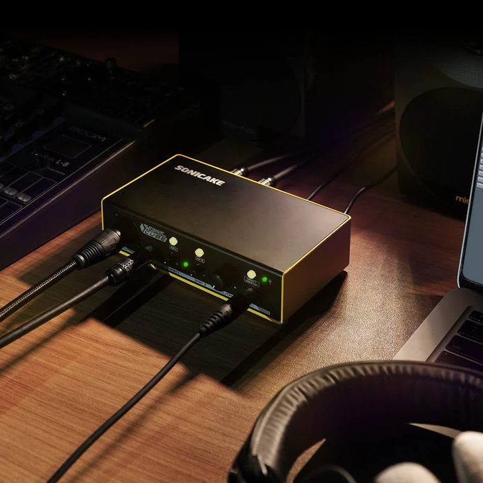 SONICAKE Interfejs Audio USB Mikser Podcast XLR 48V Streaming